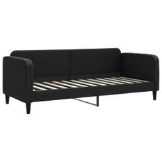 Lit de repos noir 80x200 cm tissu