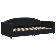 Lit de repos noir 90x190 cm velours