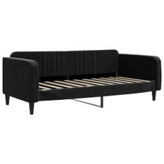 Lit de repos noir 90x190 cm velours