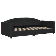 Lit de repos noir 90x200 cm tissu