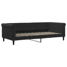 Lit de repos noir 90x200 cm velours