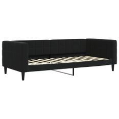 Lit de repos noir 90x200 cm velours