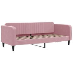 Lit de repos rose 80x200 cm velours