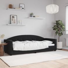 Lit de repos sans matelas noir 80x200 cm velours