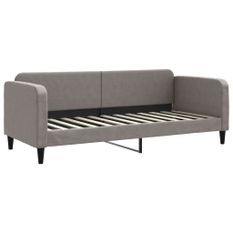 Lit de repos taupe 80x200 cm tissu