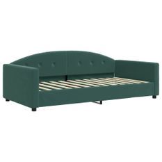 Lit de repos vert foncé 100x200 cm velours