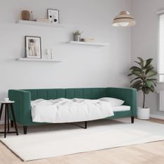 Lit de repos vert foncé 80x200 cm velours