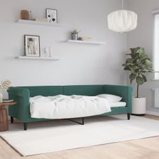 Lit de repos vert foncé 80x200 cm velours