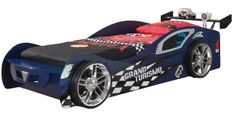 Lit enfant voiture de course 90x200 cm TURIN – Sommier inclus