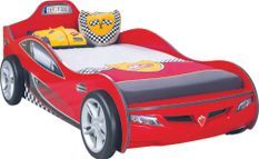 Lit enfant voiture de course rouge Racing Kup 90x190 cm