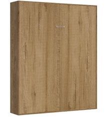 Lit escamotable 160x190 cm avec 1 meuble haut bois clair kanto