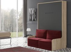 Lit escamotable autoporteur vertical 140x190 Kozza