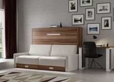 Lit escamotable horizontal avec canapé Vetal 150x190