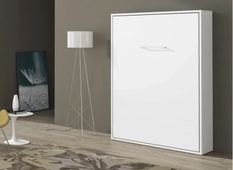 Lit escamotable vertical 140x190 cm avec étagères intérieures Paola - Profondeur 45 cm