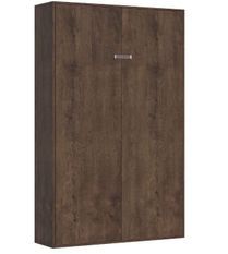 Lit escamotable vertical bois noyer kanto 120x190 cm