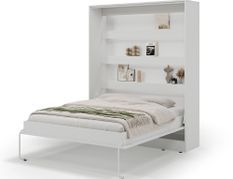 Lit escamotable vertical DIVO avec éclairage LED – Armoire lit design avec bibliothèque intégrée
