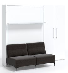 Lit escamotable verticale avec canapé et armoire Marko 160x200