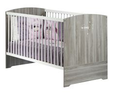 Lit évolutif 70x140 cm bois blanc et chêne gris Smile