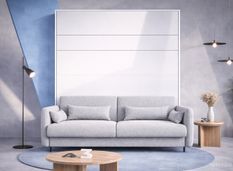 Lit escamotable vertical avec canapé tissu NOBY