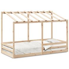 Lit pour enfants avec toit 100x200 cm bois de pin massif