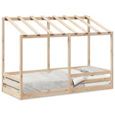 Lit pour enfants avec toit 90x190 cm bois massif de pin