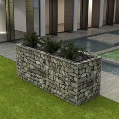 Jardinière à gabion Acier 270x90x100 cm