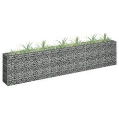 Jardinière à gabion Acier galvanisé 270x30x60 cm