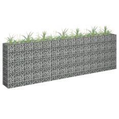 Jardinière à gabion Acier galvanisé 270x30x90 cm