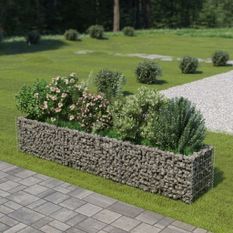 Jardinière à gabion Acier galvanisé 270x50x50 cm