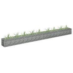 Jardinière à gabion Acier galvanisé 360x30x30 cm