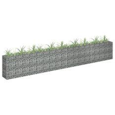 Jardinière à gabion Acier galvanisé 360x30x60 cm