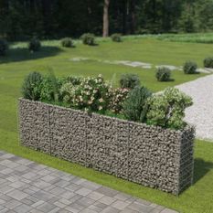 Jardinière à gabion Acier galvanisé 360x50x100 cm