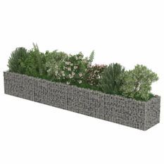 Jardinière à gabion Acier galvanisé 360x50x50 cm