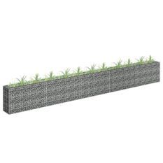 Jardinière à gabion Acier galvanisé 450x30x60 cm