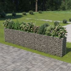 Jardinière à gabion Acier galvanisé 450x50x100 cm