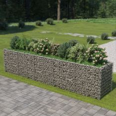 Jardinière à gabion Acier galvanisé 450x90x100 cm