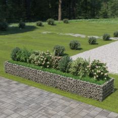 Jardinière à gabion Acier galvanisé 450x90x50 cm