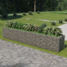 Jardinière à gabion Acier galvanisé 540x90x100 cm