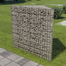 Jardinière à gabion Acier galvanisé 75x75x100 cm