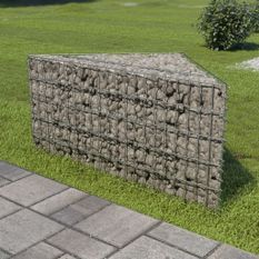 Jardinière à gabion Acier galvanisé 75x75x50 cm