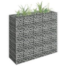 Jardinière à gabion Acier galvanisé 90x30x90 cm