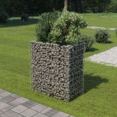 Jardinière à gabion Acier galvanisé 90x50x100 cm