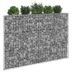 Jardinière à gabion en trapèze Acier galvanisé 150x20x100 cm