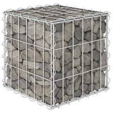 Jardinière cube à gabion Fil d'acier 30x30x30 cm