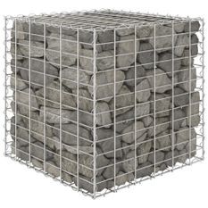 Jardinière cube à gabion Fil d'acier 60x60x60 cm