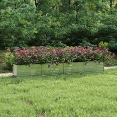 Jardinière 320x40x45 cm Acier galvanisé Argenté