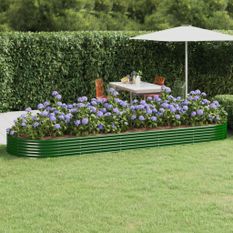 Jardinière Acier enduit de poudre 450x140x36cm Vert