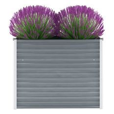 Jardinière Acier galvanisé 100x40x77 cm Gris