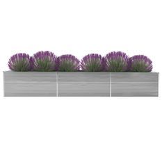 Jardinière Acier galvanisé 480x80x45 cm Gris