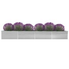 Jardinière Acier galvanisé 600x80x45 cm Gris